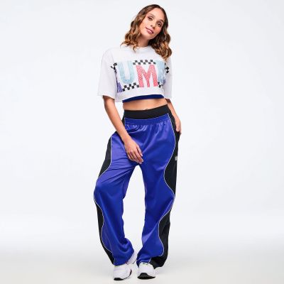 Latin Movement Wavy Track Pants - So Into Blue