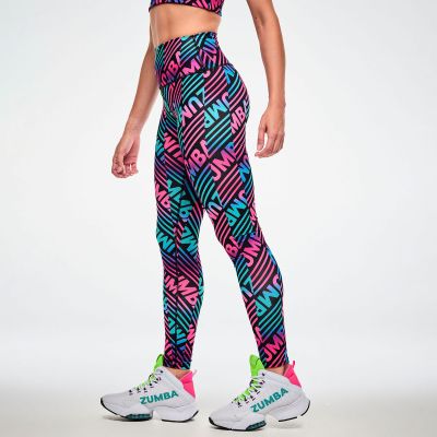 Electric Feel Z-Lift High Waisted Ankle Leggings - Multi
