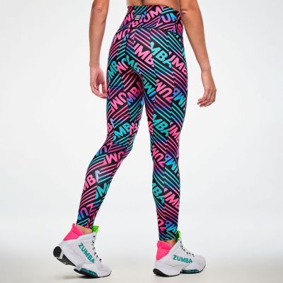Electric Feel Z-Lift High Waisted Ankle Leggings - Multi