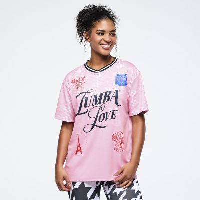 Zumba Amour Crew Neck Athletic Jersey