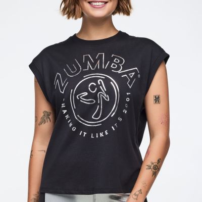 Zumba 25 Extended Shoulder Loose Tank