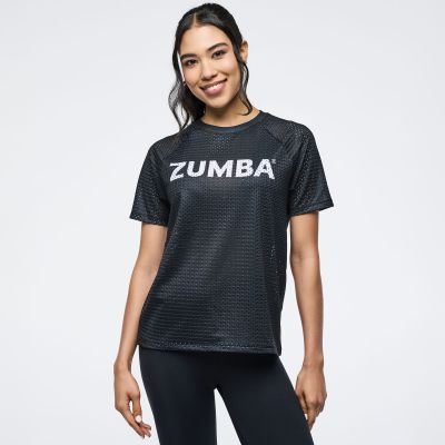 Zumba Basic Mesh Crew Neck Top