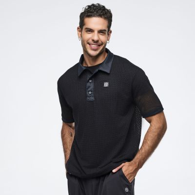Zumba Basic Oversized Mesh Polo