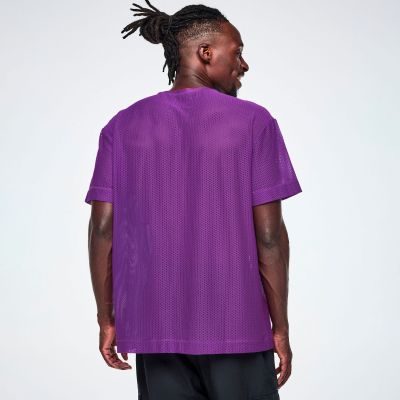Ultrabright Mesh Boxy Top  - Caution