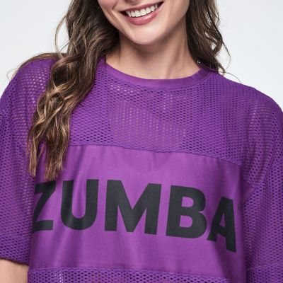 Ultrabright Mesh Boxy Top  - Caution