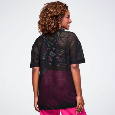 Zumba Worldwide Boxy Mesh Top