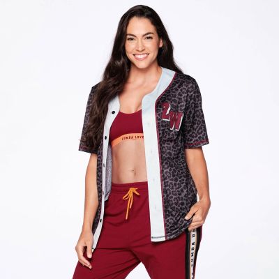 United By Zumba Short Sleeve Button Down Top