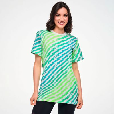 Electric Feel Unisex Crew Neck Tee - Green