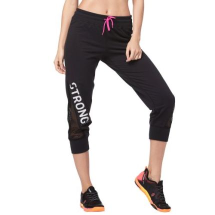 Feel Every Beat Cropped Sweatpants-Black-XS