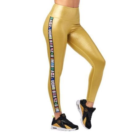 Zumba Metallic High Waisted Ankle Leggings 