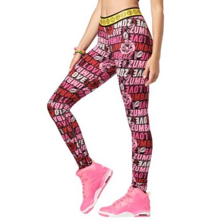Spread Zumba Love Long Leggings-Pink-XS