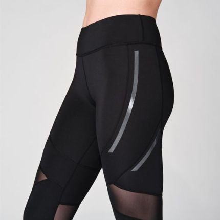 Mesh Panel Capri Leggings