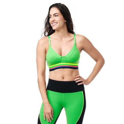 Zumba Unstoppable Bra-Green-S