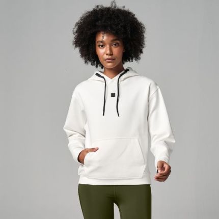 Core Pullover Hoodie-White-XS