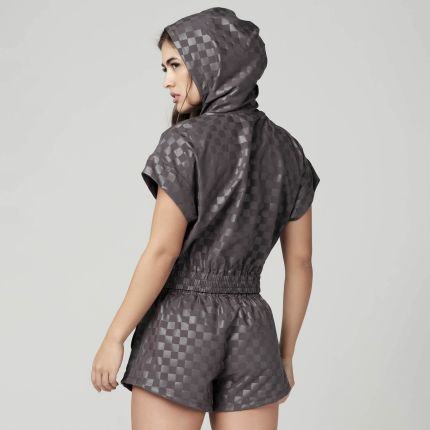 Bring Your Power Short Sleeve Zip-Up Hoodie