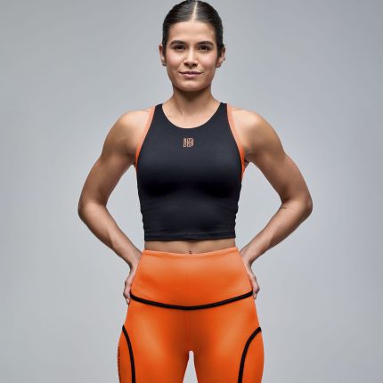 STRONG iD High Neck Racerback Tank With Shelf Bra