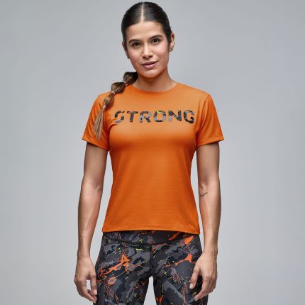STRONG iD Fitted Short Sleeve Top - Orange