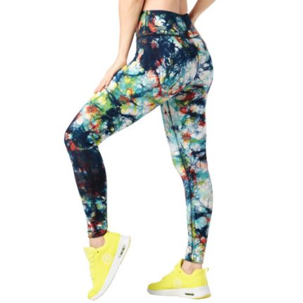 Worldwide Tie-Dye High Waisted Ankle Leggings