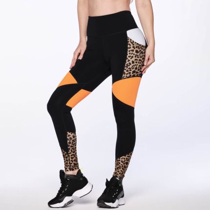 Zumba Dance Crew High Waisted Panel Ankle Leggings
