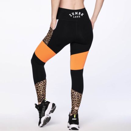 Zumba Dance Crew High Waisted Panel Ankle Leggings