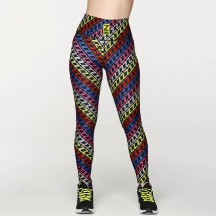 Zumba Multicolor High Waisted Ankle Leggings