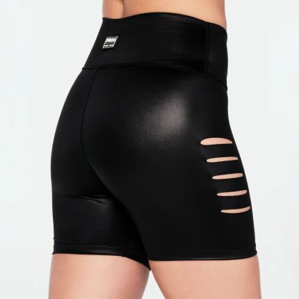 Zumba High Waisted Slashed Biker Shorts