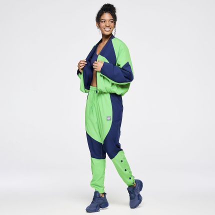 Zumba Out Loud Woven Track Pants With Side Snaps