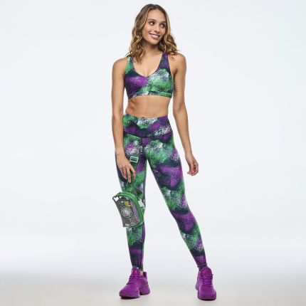 Apres Zumba High Waisted Ankle Leggings - Multi