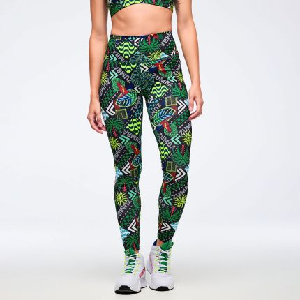 Latin Movement Z-Lift High Waisted Ankle Leggings - Multi