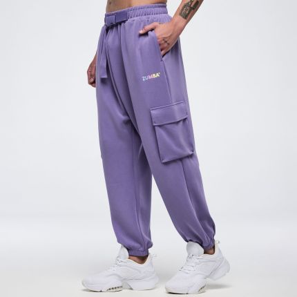 Pastel Modal Slouch Cargo Pants With Belt