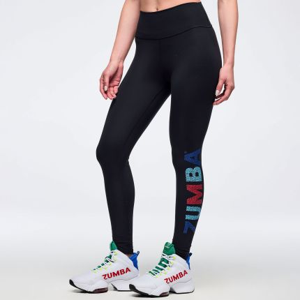 Latin Movement High Waisted Ankle Leggings