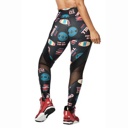 Zumba Sport High Waisted Mesh Panel Leggings