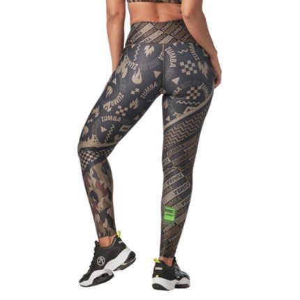 Zumba Printed High Waisted Ankle Leggings 