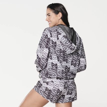 Zumba Electric Windbreaker Zip-Up Jacket