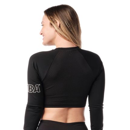 Zumba Futuristic Long Sleeve Crop Top