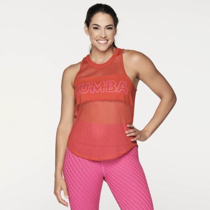 Zumba Forever High Neck Mesh Tank