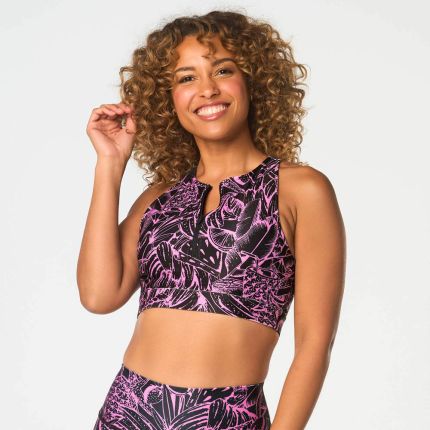 Zumba Tropics Zip Front Bra