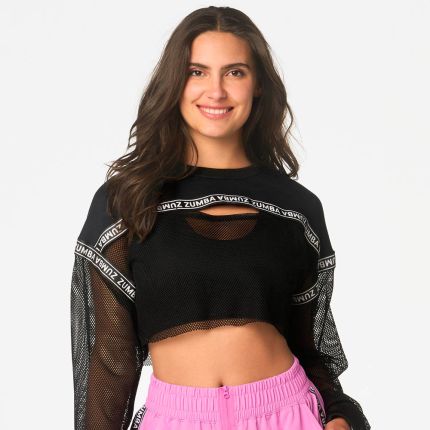 Destination Zumba Long Sleeve Crop Top