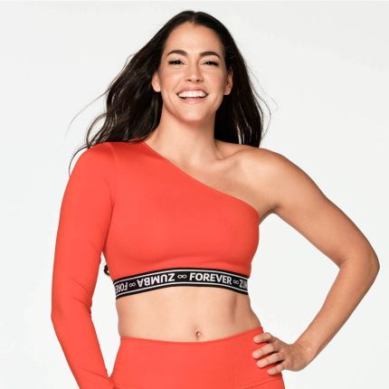 Zumba All Day One Shoulder Crop Top