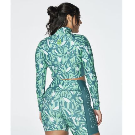 Zumba Butterfly Long Sleeve Crop Top