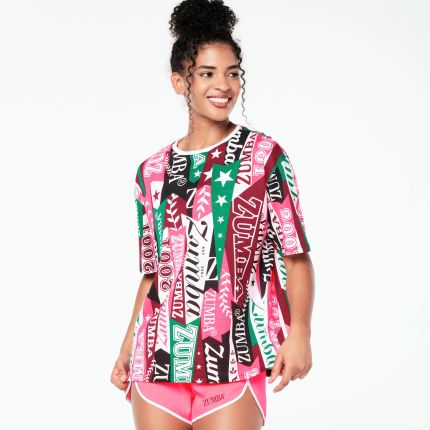 Zumba Prep Boxy Top Multi Color