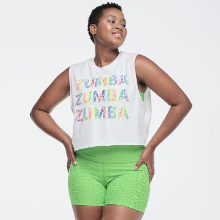 Funscape Crew Neck Muscle Crop Tank