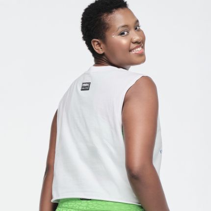 Funscape Crew Neck Muscle Crop Tank