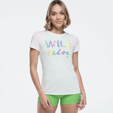 Funscape Crew Neck Tee With Back Slashes