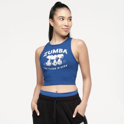 Zumba X Peanuts High Neck Mid Crop Tank