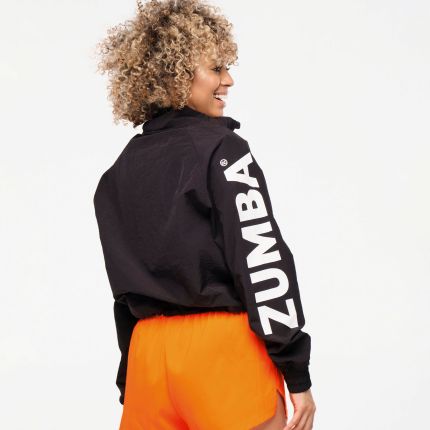 Zumba Explore High Neck Half Zip Crop Pullover