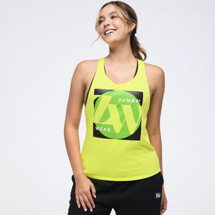 Zumba Haus Loose Tank With Round High Low Hem
