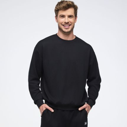 Zumba Haus Oversized Pullover Waffle Sweatshirt