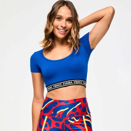 Victory Scoop Neck Crop Top