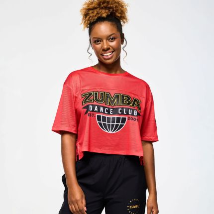 Victory Mesh Boxy Crop Top